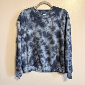 Old Navy Blue Gray Tie Dye Crewneck Sweatshirt Size Medium